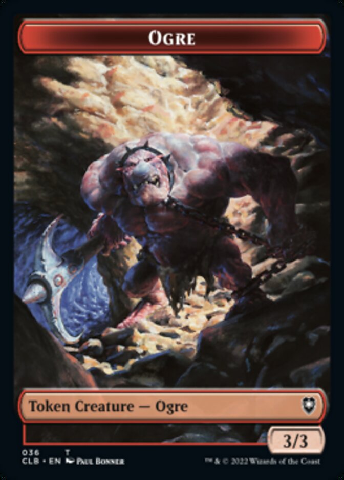 Boar // Ogre Double-Sided Token [Commander Legends: Battle for Baldur's Gate Tokens] | L.A. Mood Comics and Games