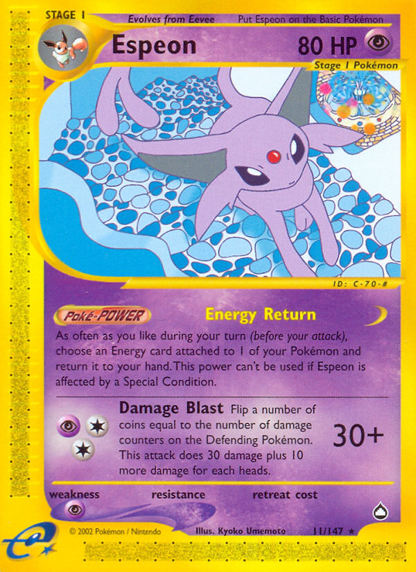 Espeon (11/147) [Aquapolis] | L.A. Mood Comics and Games