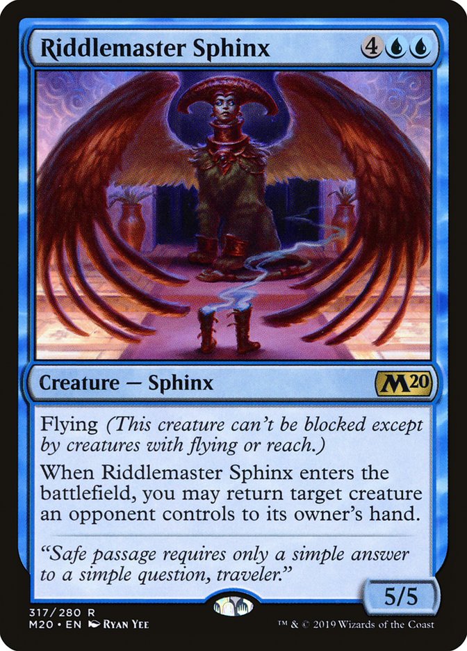 Riddlemaster Sphinx [Core Set 2020] | L.A. Mood Comics and Games