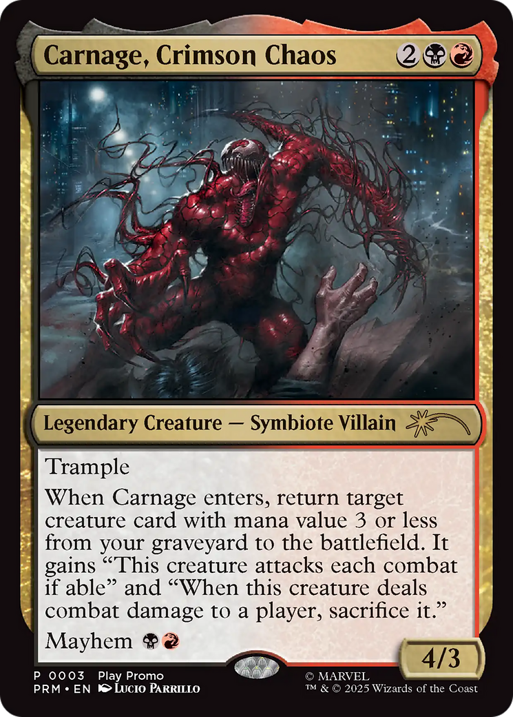 Carnage, Crimson Chaos [Wizards Play Network 2025] | L.A. Mood Comics and Games