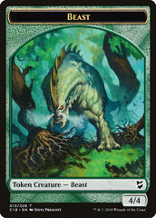 Cat Warrior // Beast (013) Double-Sided Token [Commander 2018 Tokens] | L.A. Mood Comics and Games