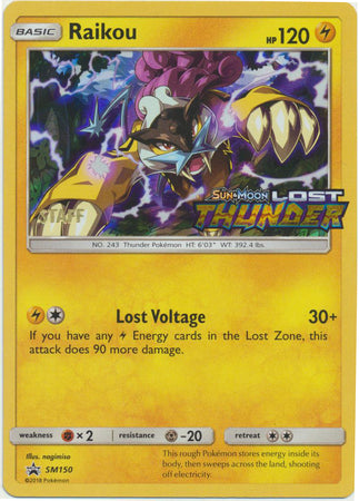 Raikou (SM150) (Staff Prerelease Promo) [Sun & Moon: Black Star Promos] | L.A. Mood Comics and Games