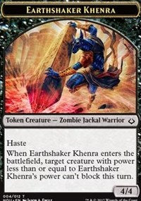 Earthshaker Khenra // Zombie Double-Sided Token [Hour of Devastation Tokens] | L.A. Mood Comics and Games