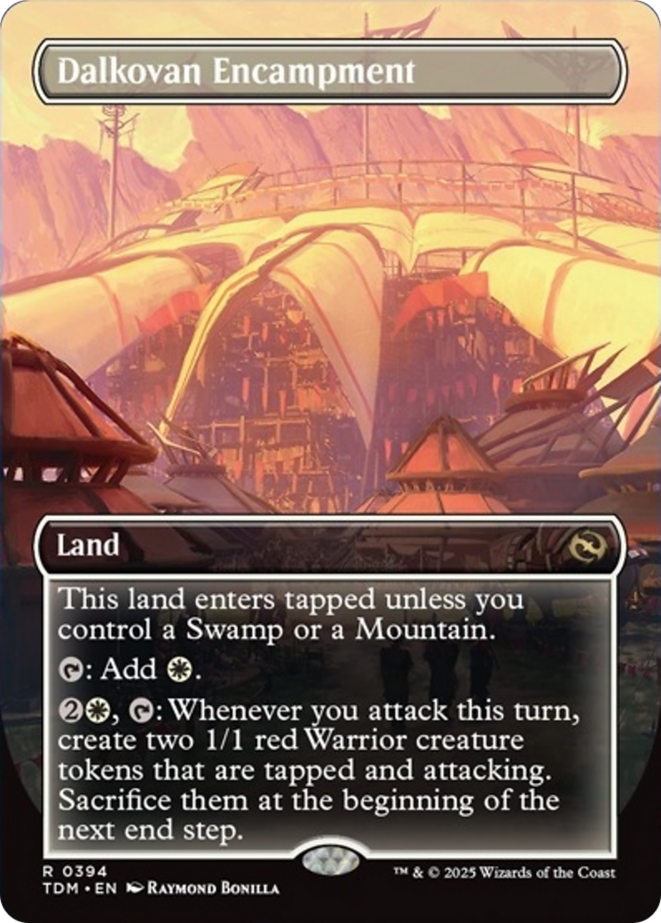 Dalkovan Encampment (Borderless) [Tarkir: Dragonstorm] | L.A. Mood Comics and Games