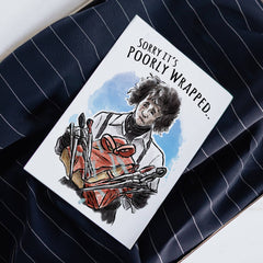 "Poorly Wrapped" - Funny Horror Movie Christmas Card | L.A. Mood Comics and Games