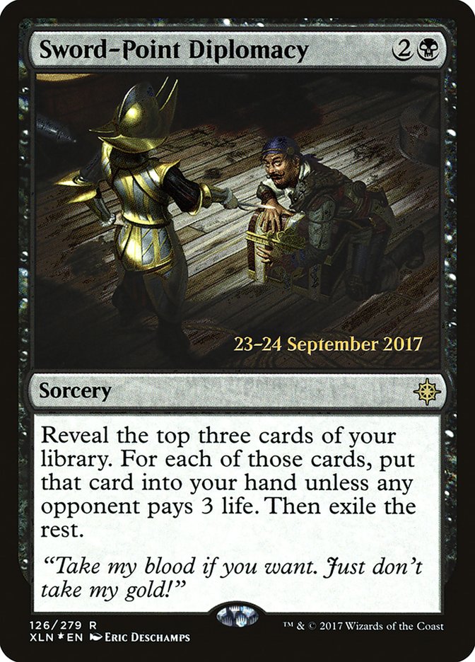 Sword-Point Diplomacy [Ixalan Prerelease Promos] | L.A. Mood Comics and Games