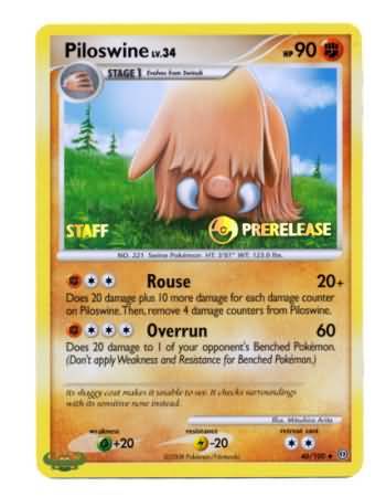 Piloswine (46/100) (Staff Prerelease Promo) [Nintendo: Black Star Promos] | L.A. Mood Comics and Games