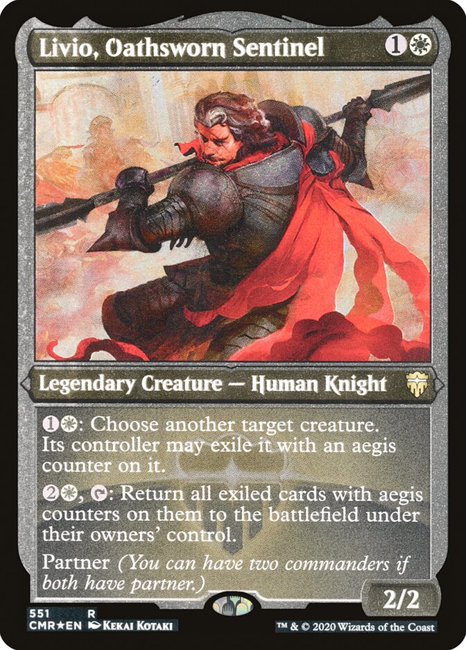 Livio, Oathsworn Sentinel (Etched) [Commander Legends] | L.A. Mood Comics and Games