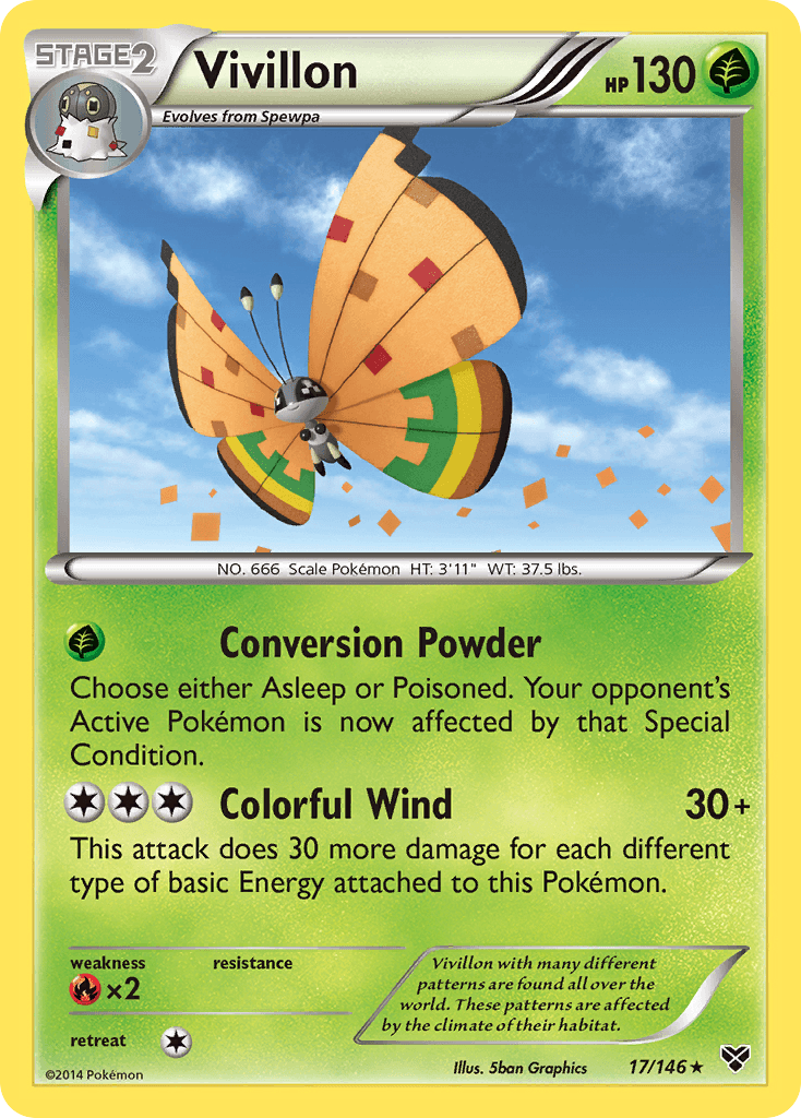Vivillon (17/146) (High Plains Form/Orange Wings) [XY: Base Set] | L.A. Mood Comics and Games