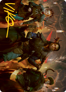 Candlelit Cavalry Art Card (Gold-Stamped Signature) [Innistrad: Midnight Hunt Art Series] | L.A. Mood Comics and Games