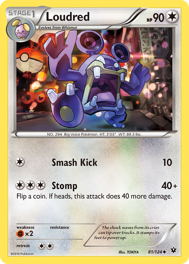 Loudred (81/124) [XY: Fates Collide] | L.A. Mood Comics and Games