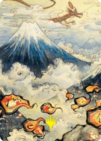 Mountain Art Card (Gold-Stamped Signature) [Kamigawa: Neon Dynasty Art Series] | L.A. Mood Comics and Games