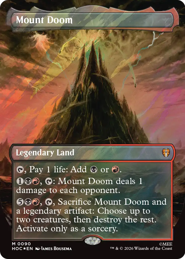 Mount Doom (Borderless) (Surge Foil) [The Hobbit: Eternal-Legal] | L.A. Mood Comics and Games