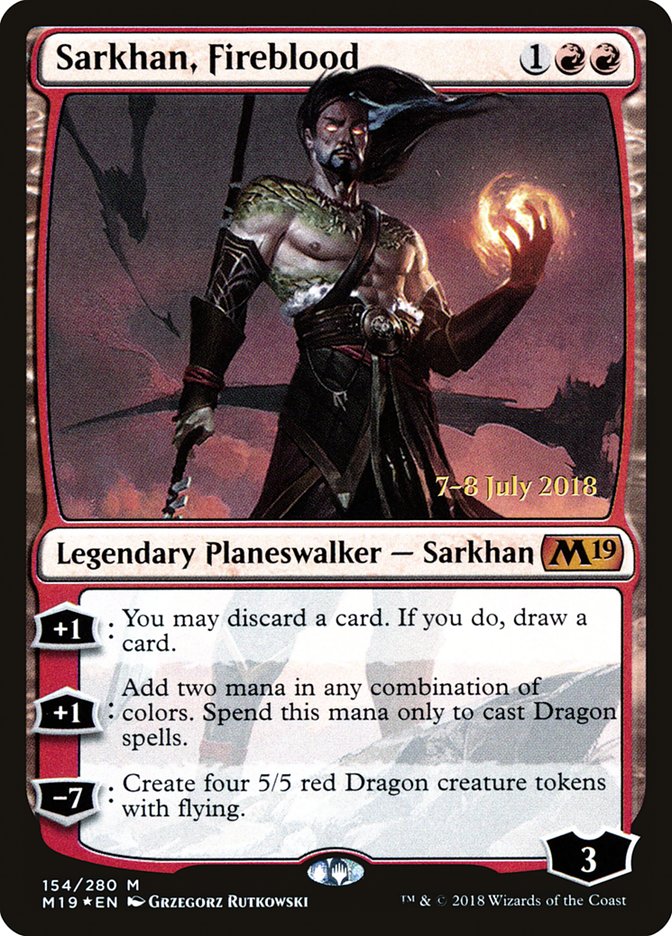 Sarkhan, Fireblood [Core Set 2019 Prerelease Promos] | L.A. Mood Comics and Games