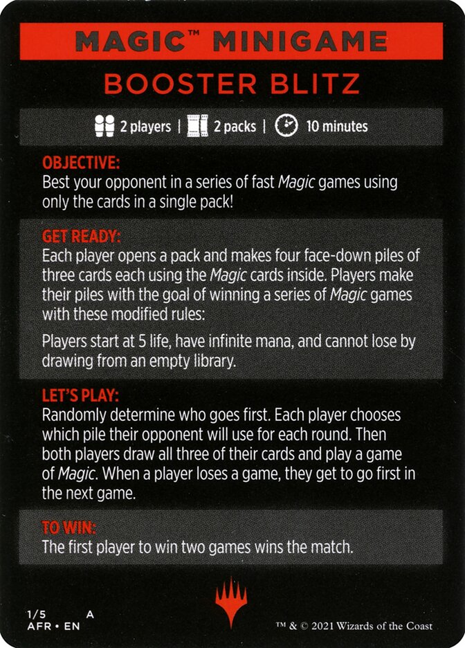 Booster Blitz (Magic Minigame) [Streets of New Capenna Minigame] | L.A. Mood Comics and Games