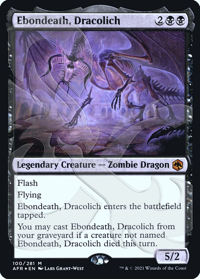 Ebondeath, Dracolich (Ampersand Promo) [Dungeons & Dragons: Adventures in the Forgotten Realms Promos] | L.A. Mood Comics and Games