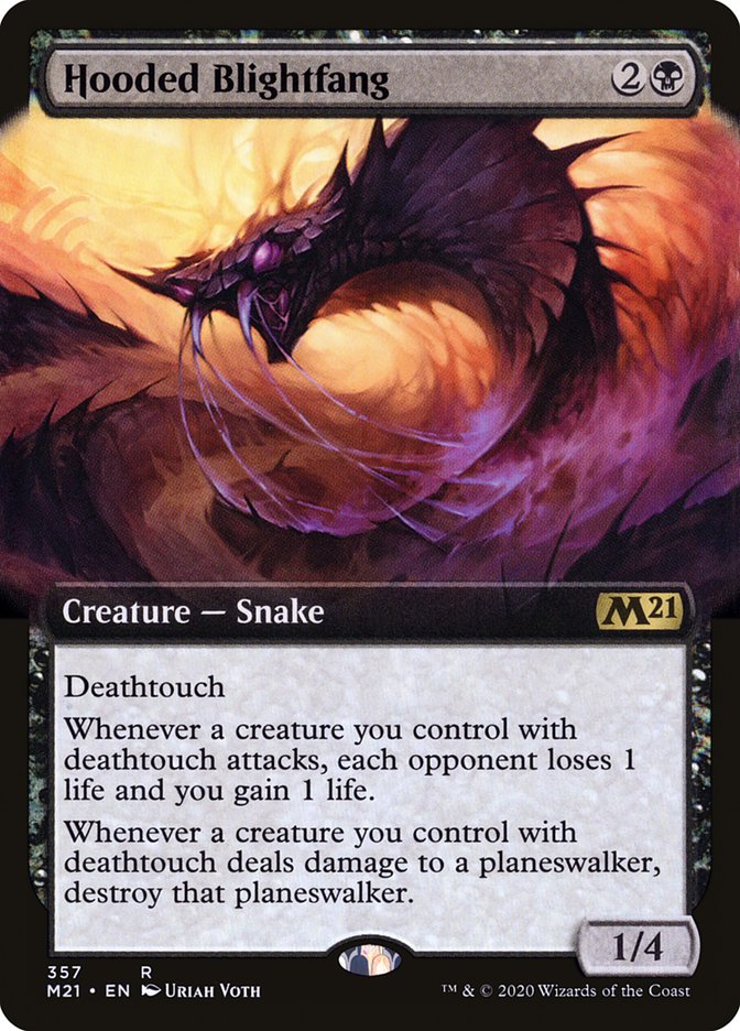 Hooded Blightfang (Extended Art) [Core Set 2021] | L.A. Mood Comics and Games