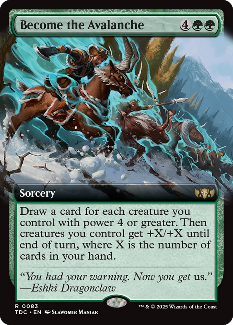 Become the Avalanche (Extended Art) [Tarkir: Dragonstorm Commander] | L.A. Mood Comics and Games