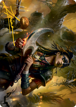 Harvesttide Sentry Art Card (Gold-Stamped Signature) [Innistrad: Midnight Hunt Art Series] | L.A. Mood Comics and Games