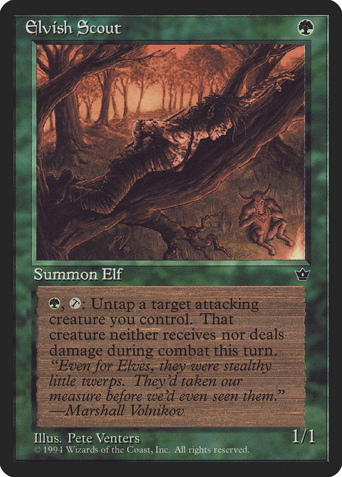 Elvish Scout (Pete Venters) [Fallen Empires] | L.A. Mood Comics and Games
