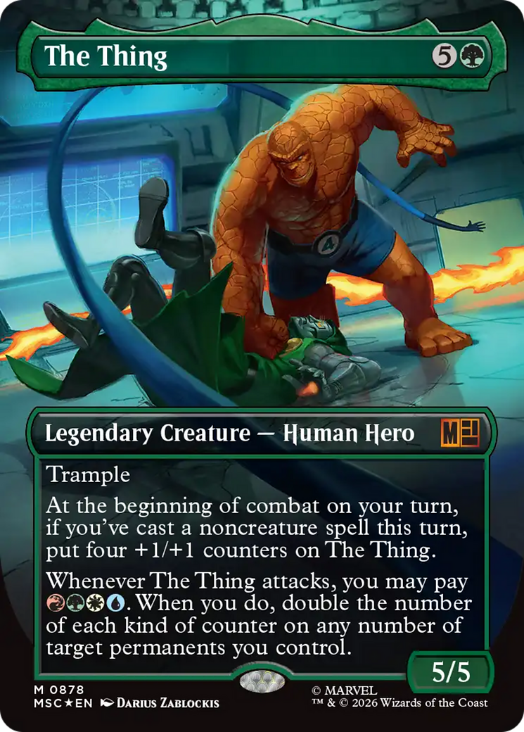 The Thing (Borderless) (Surge Foil) [Marvel Super Heroes Commander] | L.A. Mood Comics and Games