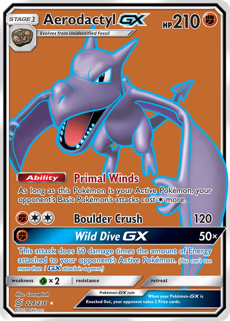 Aerodactyl GX (224/236) [Sun & Moon: Unified Minds] | L.A. Mood Comics and Games