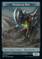 Construct (008) // Phyrexian Myr Double-Sided Token [The Brothers' War Commander Tokens] | L.A. Mood Comics and Games