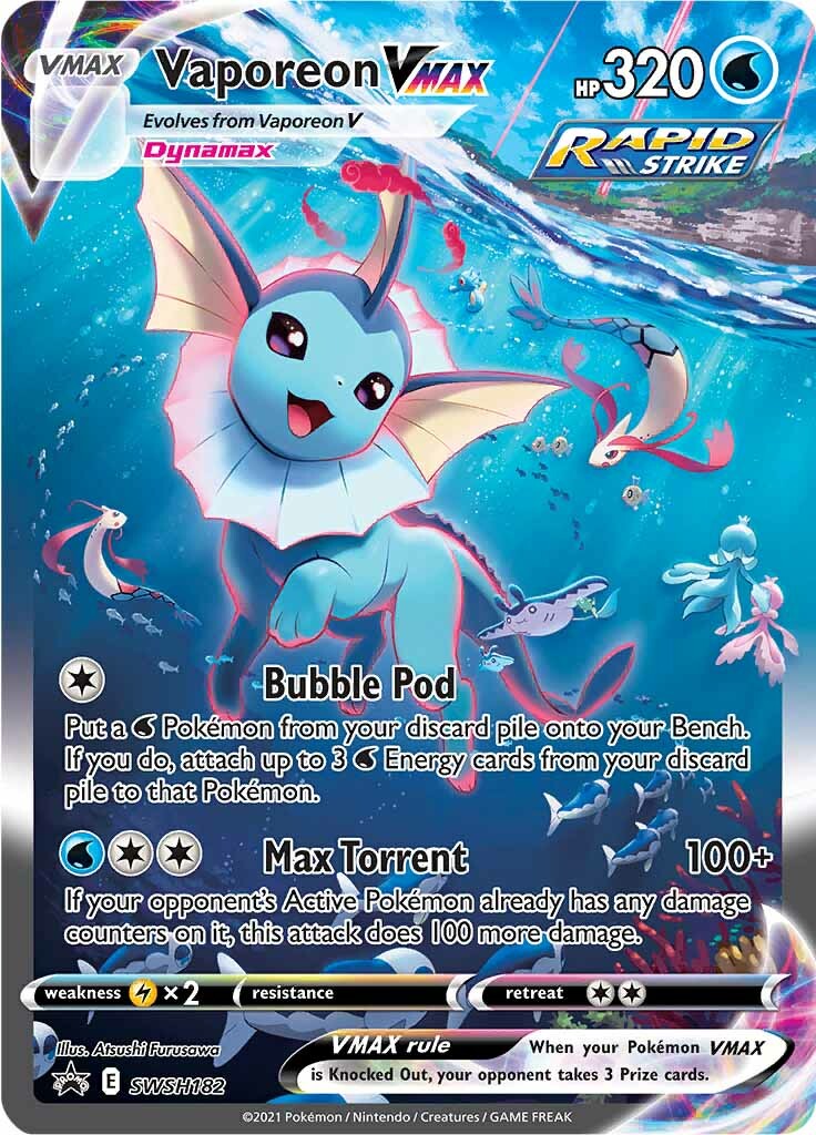 Vaporeon VMAX (SWSH182) [Sword & Shield: Black Star Promos] | L.A. Mood Comics and Games