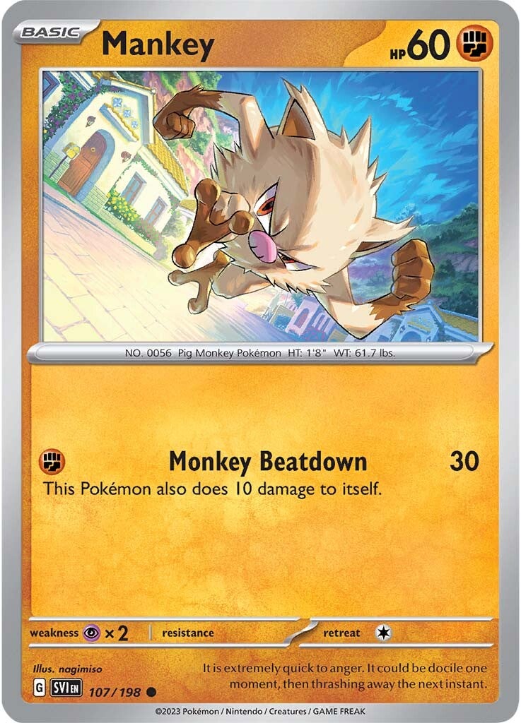 Mankey (107/198) [Scarlet & Violet: Base Set] | L.A. Mood Comics and Games