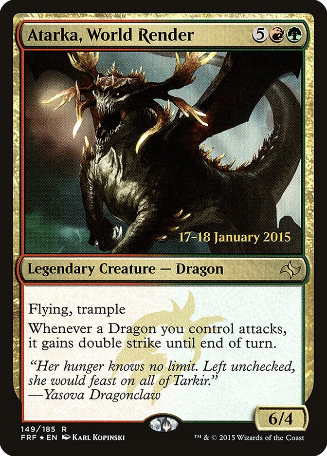 Atarka, World Render [Fate Reforged Prerelease Promos] | L.A. Mood Comics and Games