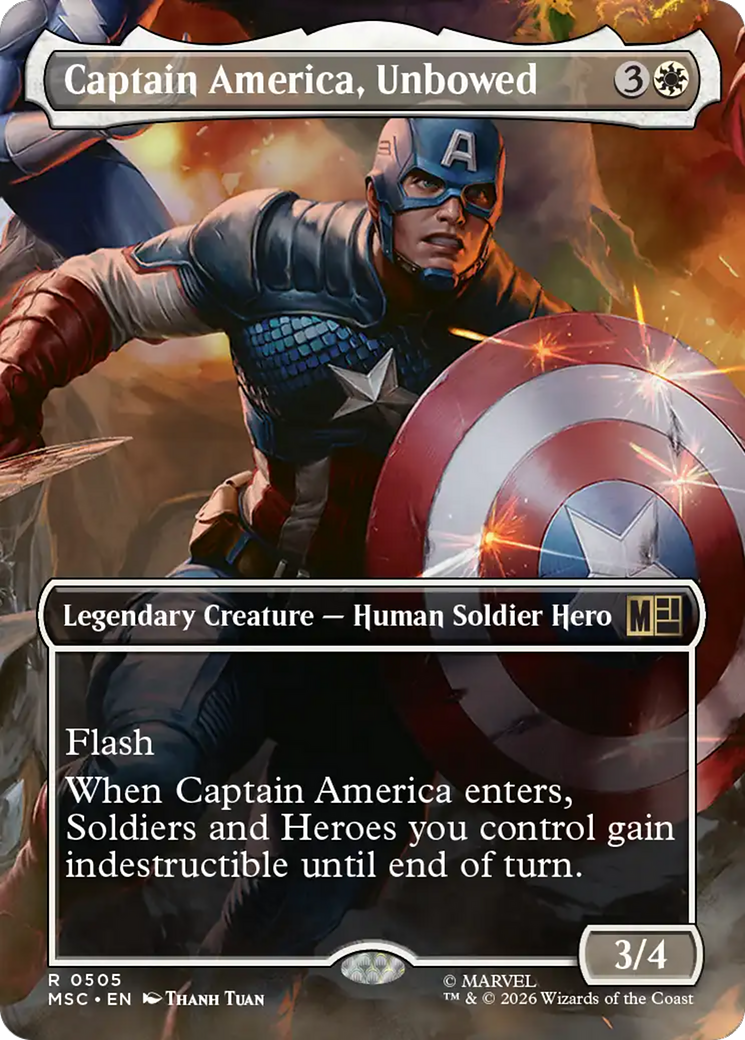 Captain America, Unbowed (Borderless) [Marvel Super Heroes Commander] | L.A. Mood Comics and Games