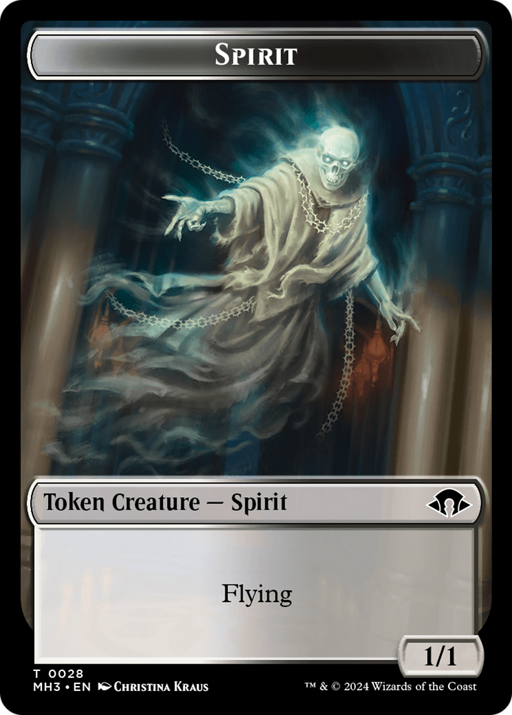 Spirit Token (0028) [Modern Horizons 3 Tokens] | L.A. Mood Comics and Games