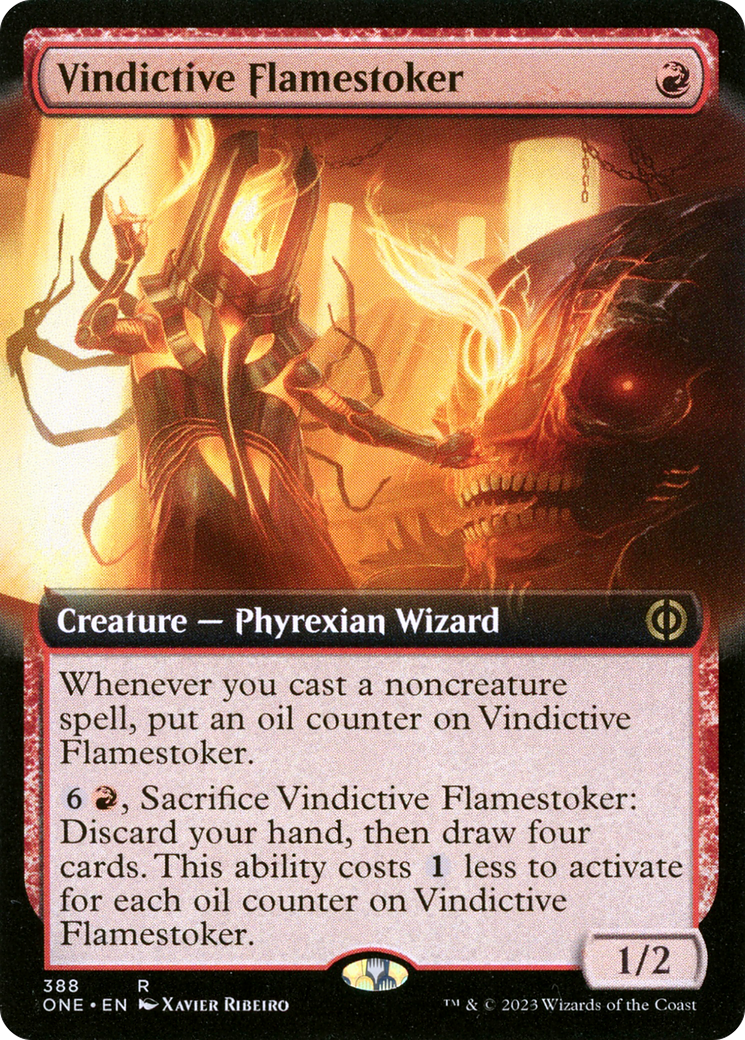 Vindictive Flamestoker (Extended Art) [Phyrexia: All Will Be One] | L.A. Mood Comics and Games