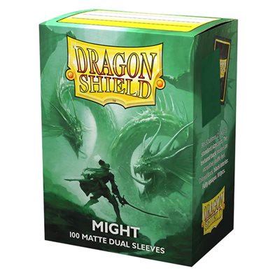 Sleeves: Dragon Shield Matte DUAL Might (100) (Green) | L.A. Mood Comics and Games