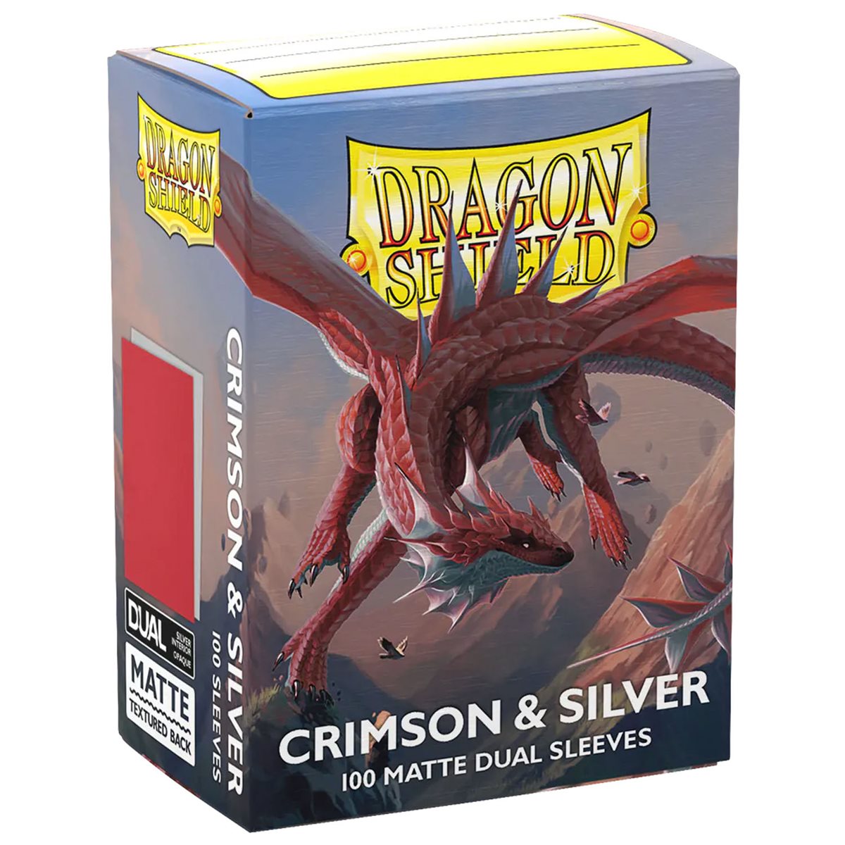Sleeves: Dragon Shield: Matte DUAL: Crimson & Silver | L.A. Mood Comics and Games