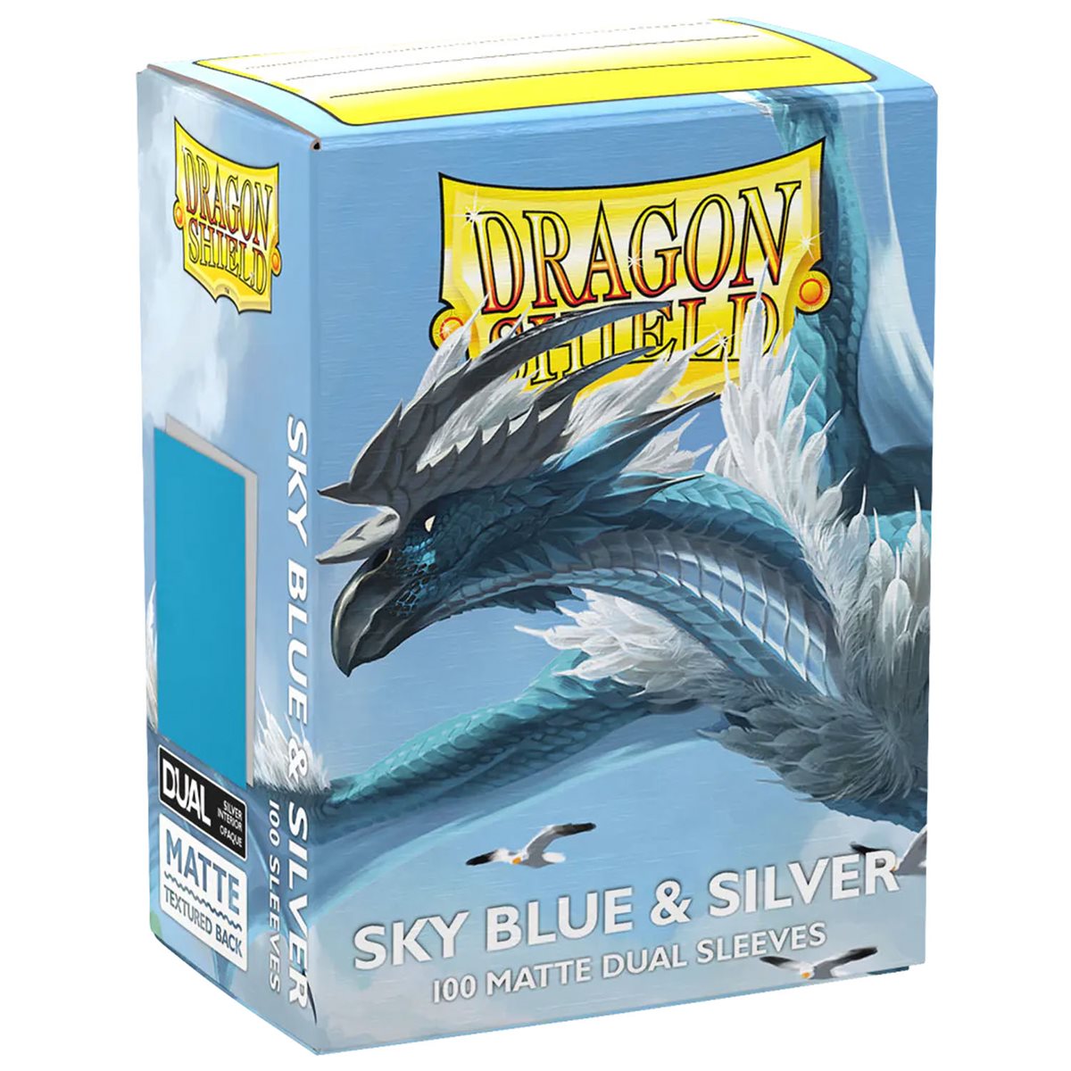 Sleeves: Dragon Shield: Matte DUAL: Sky Blue & Silver | L.A. Mood Comics and Games