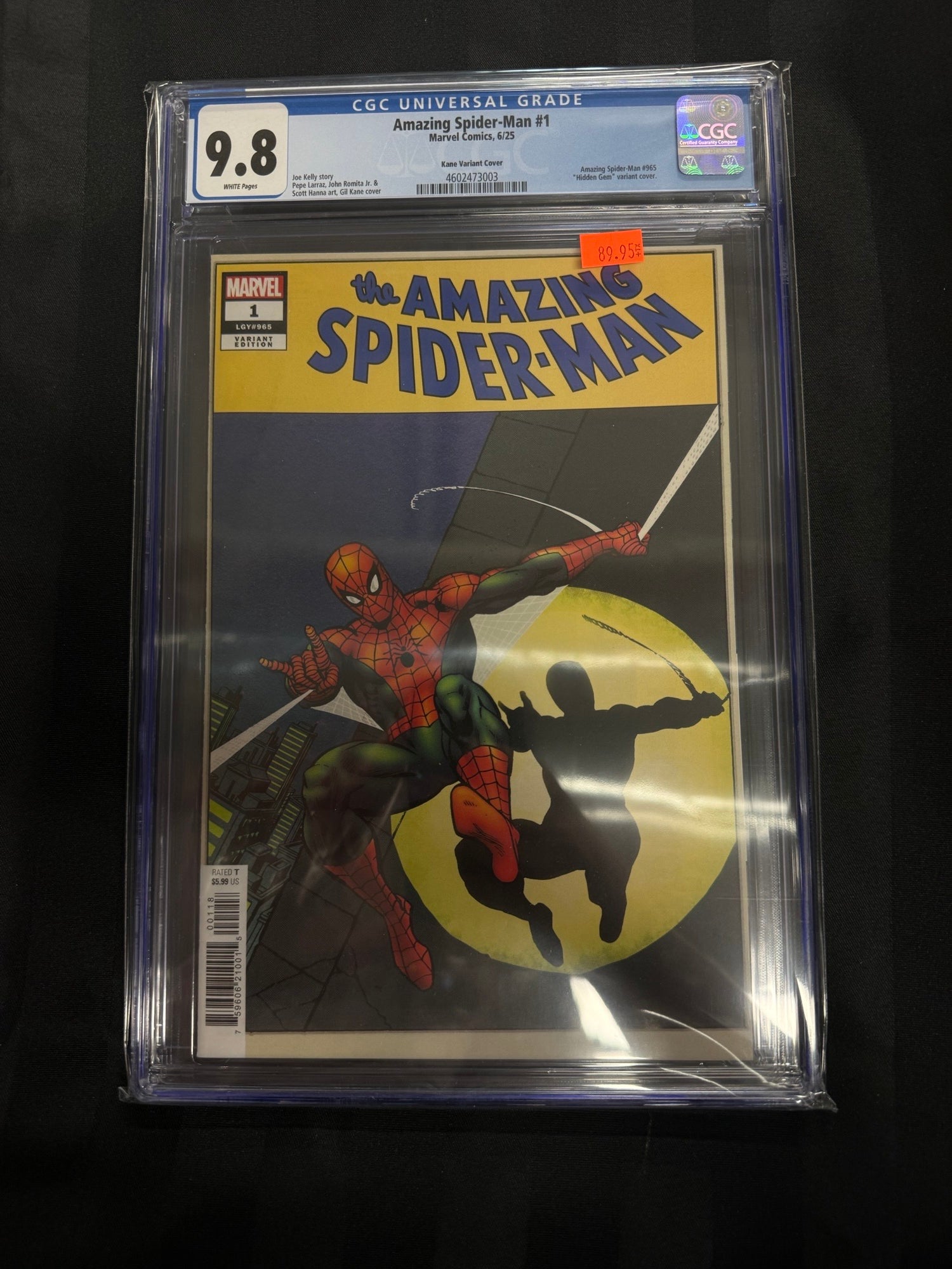 Amazing Spider-Man #1 2025 CGC 9.8 (Kane Variant Cover) | L.A. Mood Comics and Games