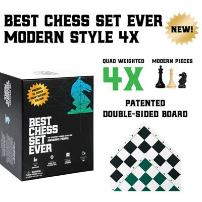 Best Chess Set Ever: XL: 4x Modern Style | L.A. Mood Comics and Games