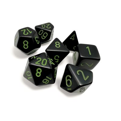 Opaque: 7Pc Black / Green | L.A. Mood Comics and Games