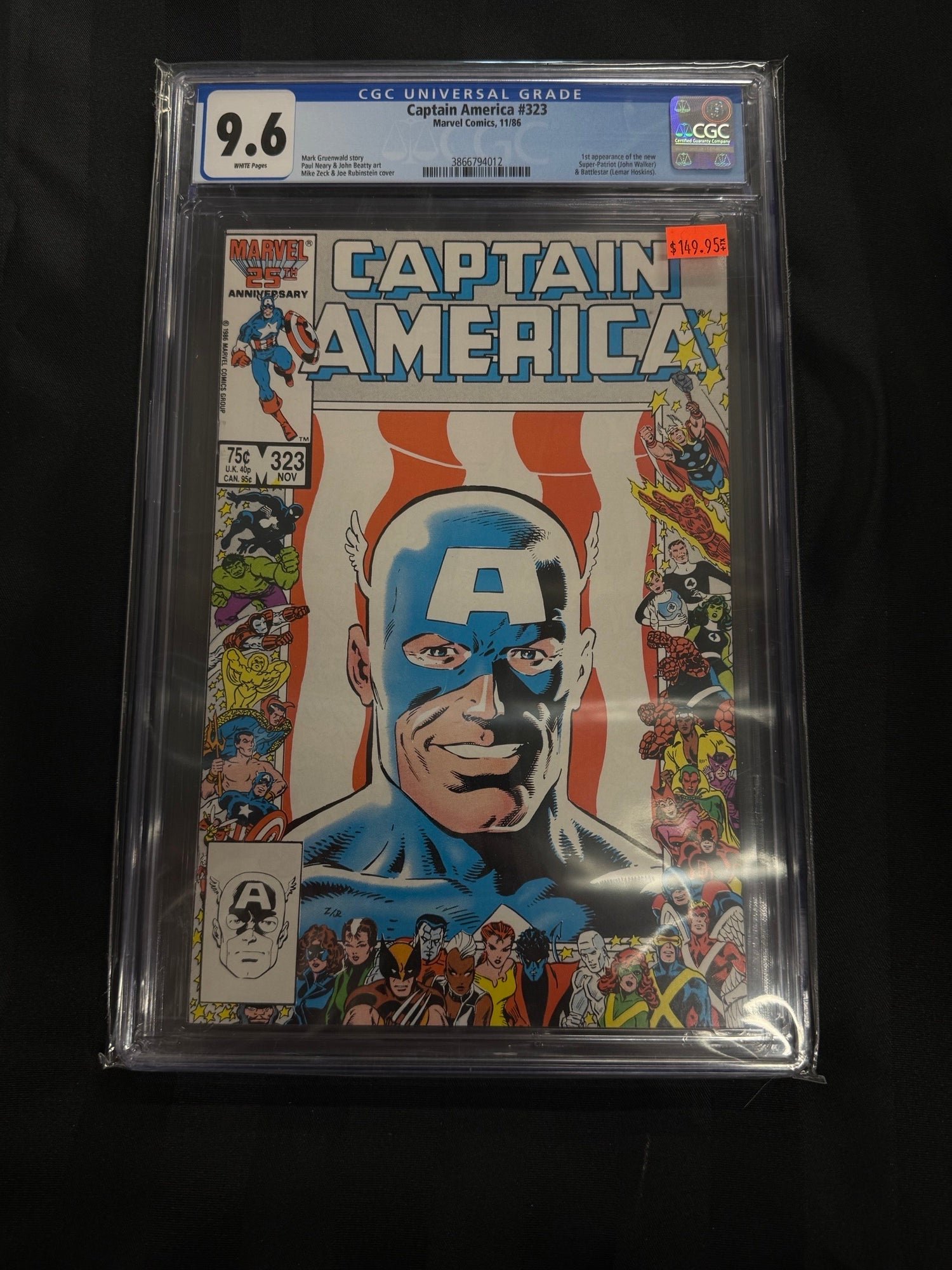 Captain America #323 1986 CGC 9.6 | L.A. Mood Comics and Games