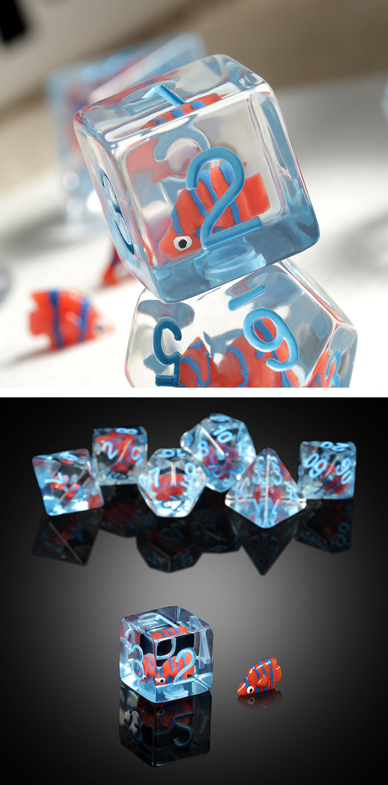 Resin Dice Set (7pcs) (Angel Fish) | L.A. Mood Comics and Games