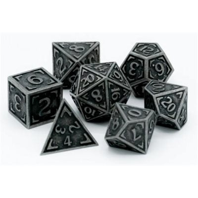 Metal Dice 7pc RPG Set - Reticle Uchronia Ottensian | L.A. Mood Comics and Games