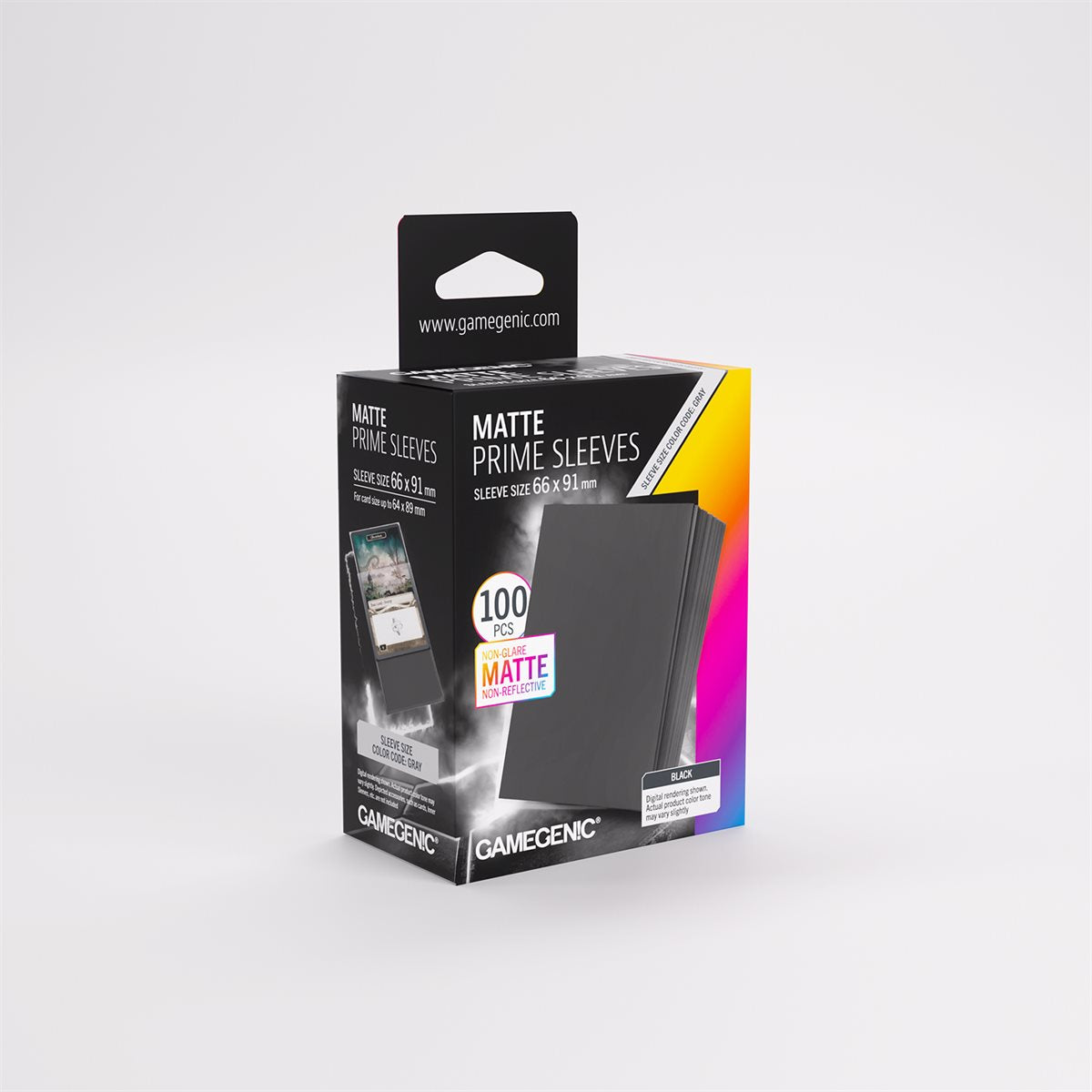 Sleeves: Gamegenic Matte Prime Sleeves: Black (100) (Repackaging) | L.A. Mood Comics and Games