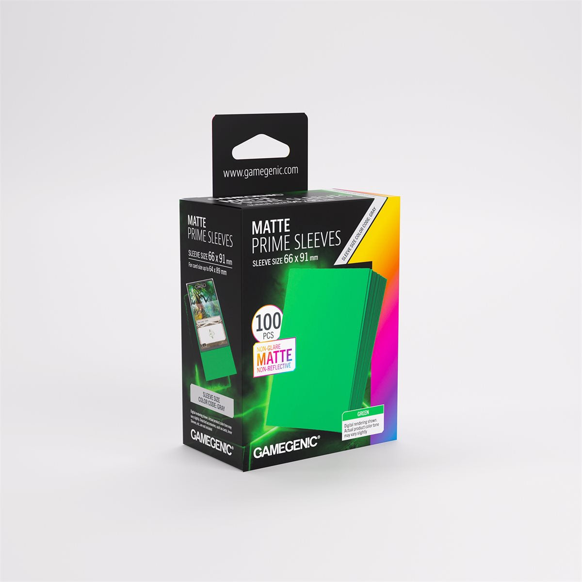 Sleeves: Gamegenic Matte Prime Sleeves: Green (100) (Repackaging) | L.A. Mood Comics and Games