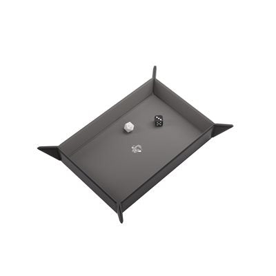 Magnetic Dice Tray: Rectangular - Black/Gray | L.A. Mood Comics and Games