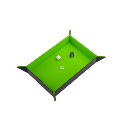 Magnetic Dice Tray: Rectangular - Black/Green | L.A. Mood Comics and Games