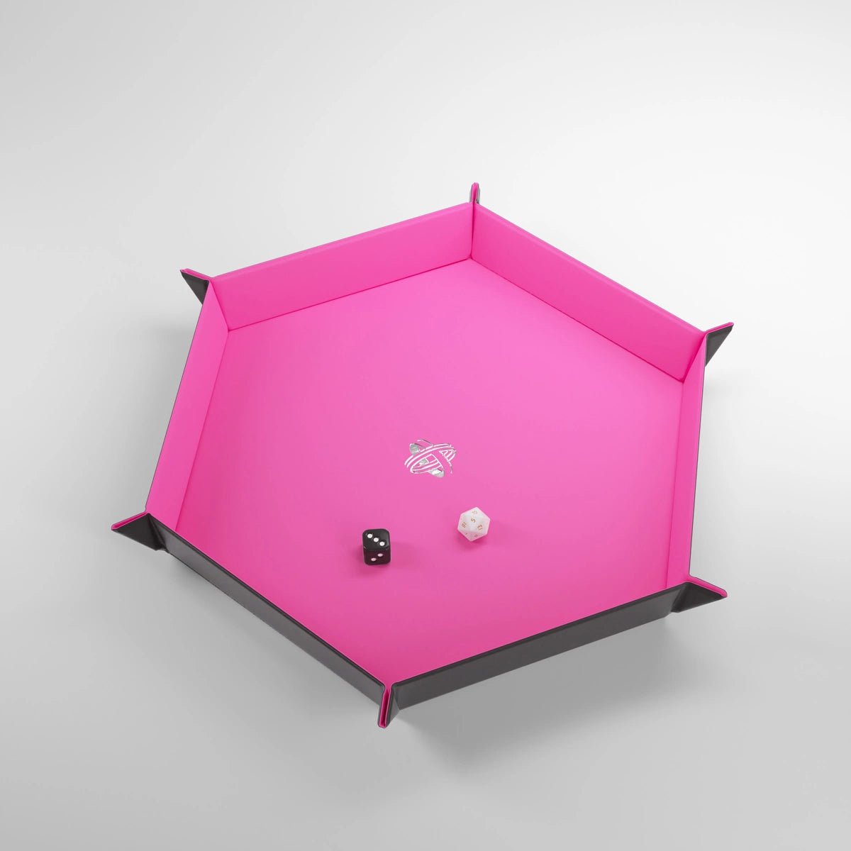 Magnetic Dice Tray: Hexagonal, Black, Pink | L.A. Mood Comics and Games