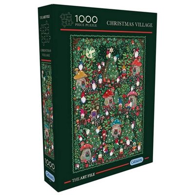 Puzzle - 1000 pcs - The Art File: Christmas Village | L.A. Mood Comics and Games