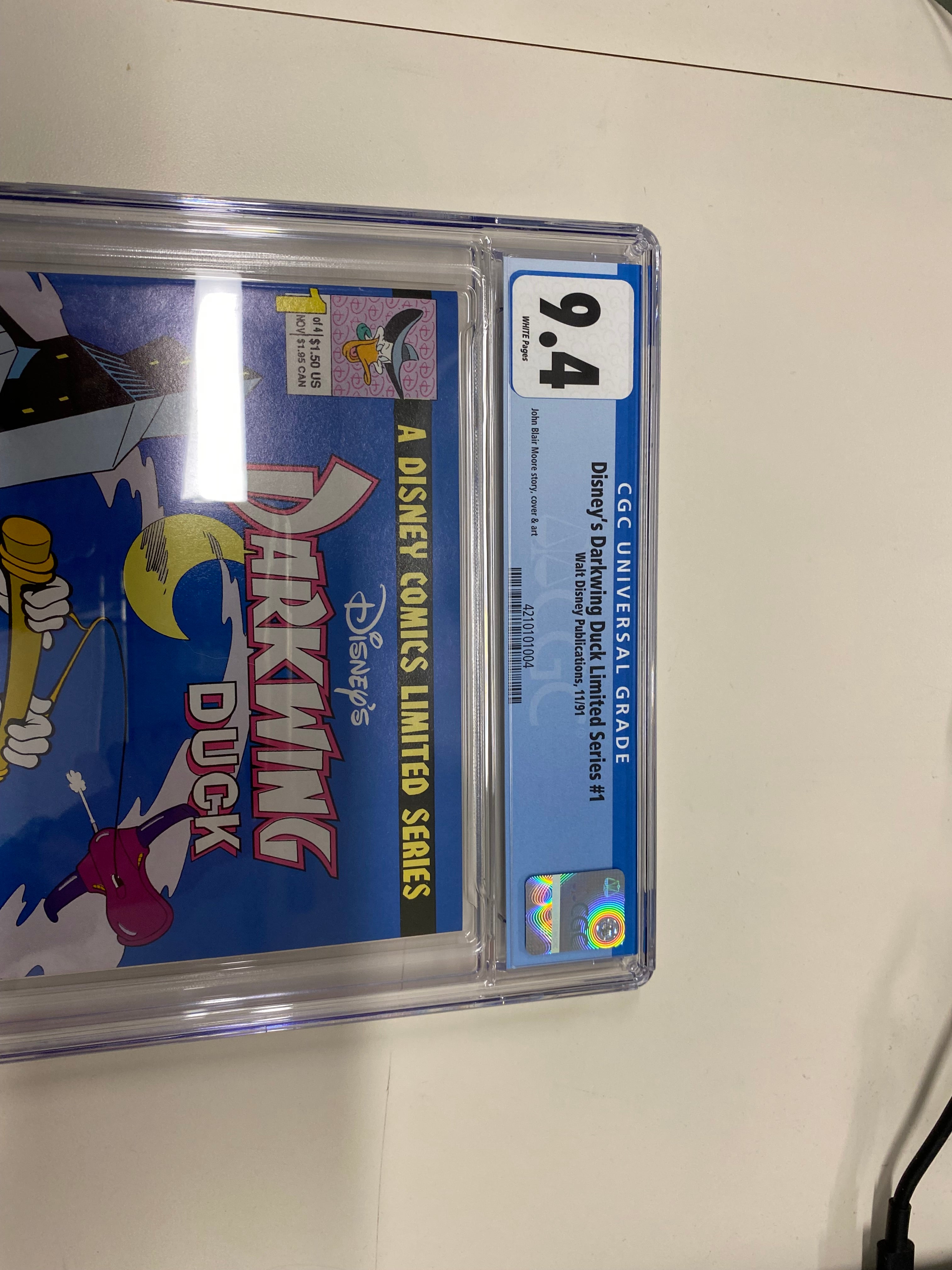 DARKWING DUCK 1 CGC 9.4 NM White Pages 1991 Disney Limited Series 1st appear | L.A. Mood Comics and Games