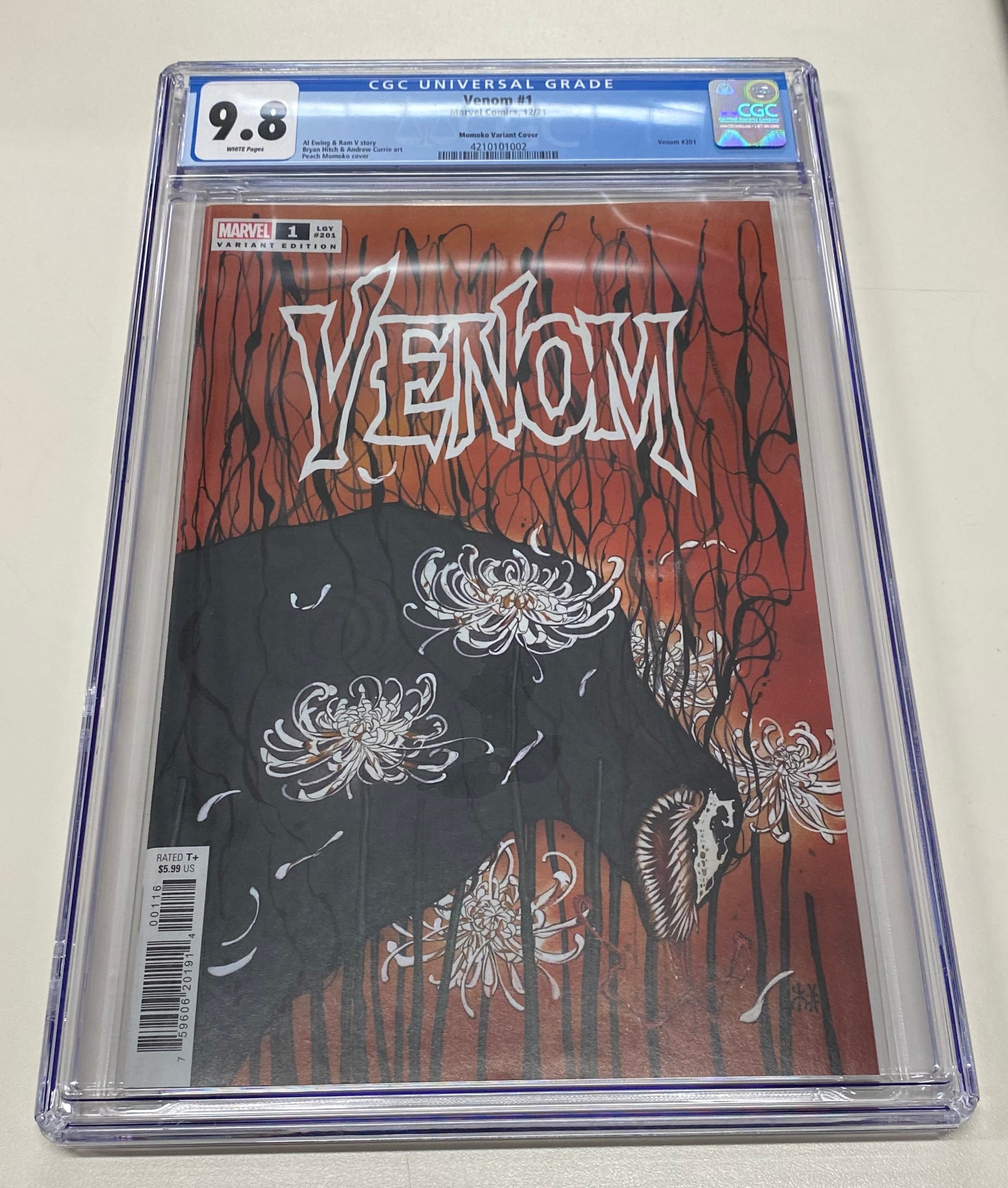 Venom #1 (2022 Marvel Comics) 1st Print Peach Momoko Variant CGC 9.8 | L.A. Mood Comics and Games